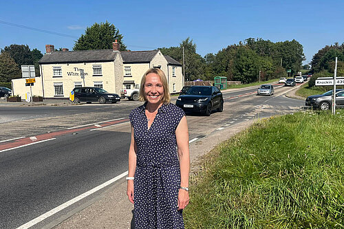 Helen at Llynclys crossroads
