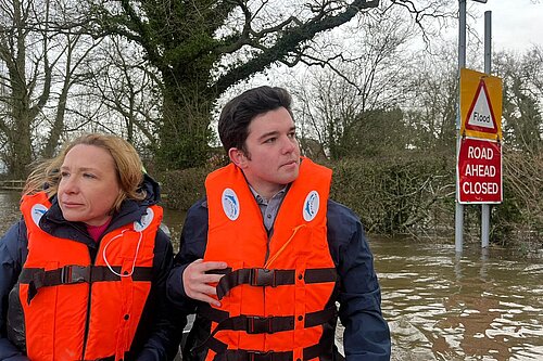 Helen surveys local flooding
