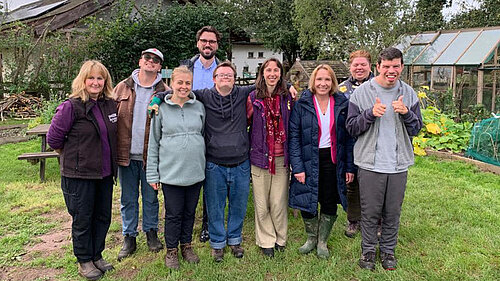 Helen with the team at Fordhall Farm