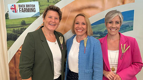 Helen with colleagues backing British farming