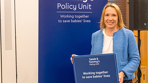 Helen Morgan supporting the campaign to save babies' lives