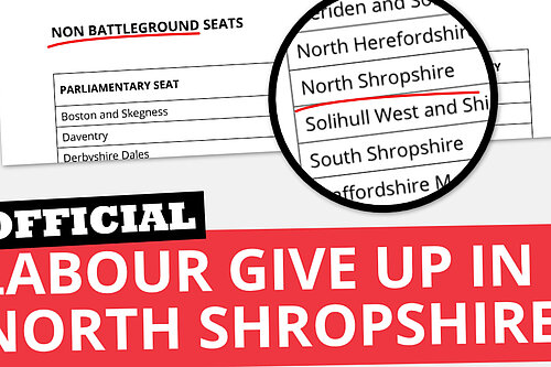 Labour give up in North Shropshire