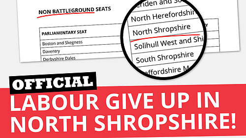 Labour give up in North Shropshire