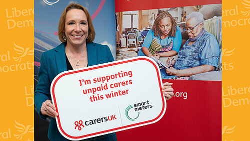 Helen supporting unpaid carers