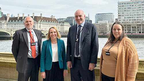 Helen in Westminster with representatives of North Shropshire's equine companies