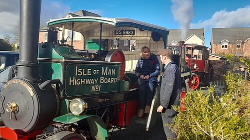 Helen with steam wagon