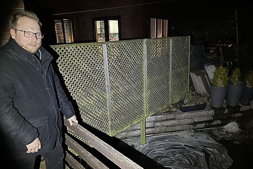 Cllr. Owen views local flooding