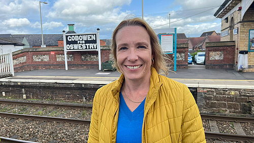 Helen Morgan at Gobowen Station