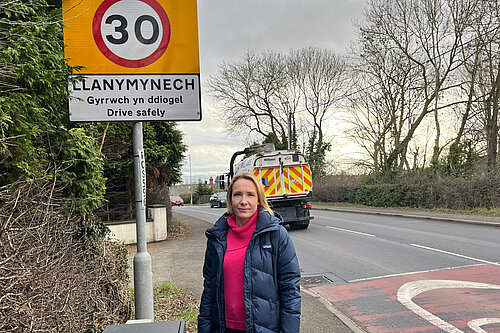 Helen Morgan on the A483