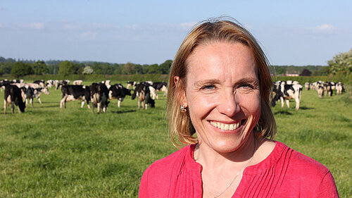 Helen at a farm in North Shropshire