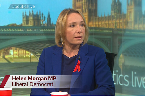 Helen Morgan on BBC Politics Live