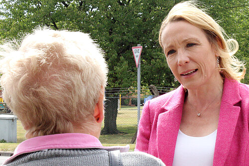 Helen hearing from a North Shropshire resident