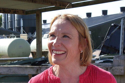 Helen with oil tank