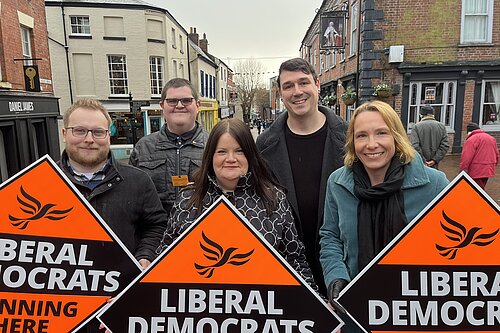 Helen Morgan with the Oswestry Lib Dem councillors