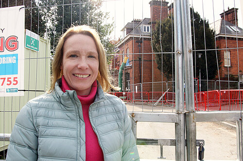 Helen Morgan at a construction site