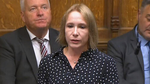 Helen speaking in Parliament