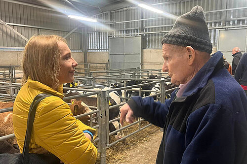 Helen Morgan at a local livestock market