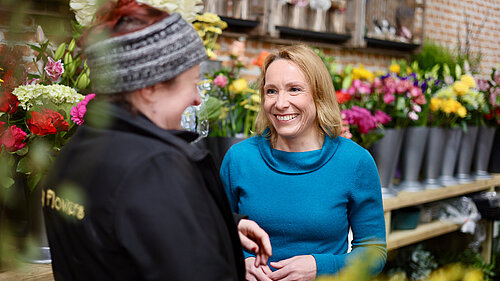 Helen Morgan at a local florist