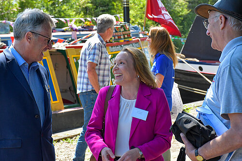 Helen Morgan with Montgomery Canal volunteers