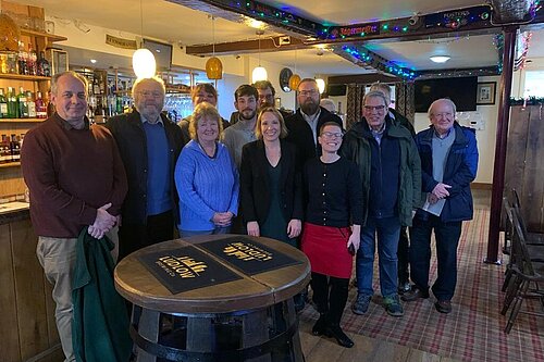 Helen with members of the Ellesmere Chamber of Commerce