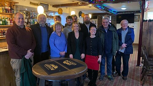 Helen with members of the Ellesmere Chamber of Commerce